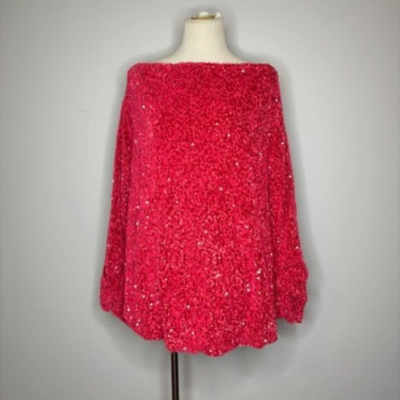 Akira - Pink Sequin Off The Shoulder Mini Dress - Picture 1 of 4
